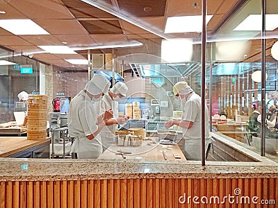 Singapore :Making Dim Sum Editorial Stock Photo