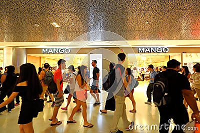 Singapore: Mango store Editorial Stock Photo
