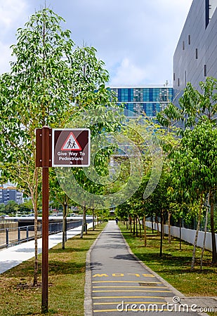 Singapore-02 MAR 2019: Singapore green park connector in city area view Editorial Stock Photo