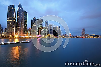 Singapore - marina bay walk Stock Photo