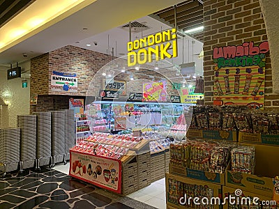 Singapore, Singapore - May 2, 2019 : Don Don Donki Store at Orchard Central in SIngapore Editorial Stock Photo