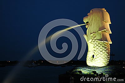 Singapore Merlion Editorial Stock Photo