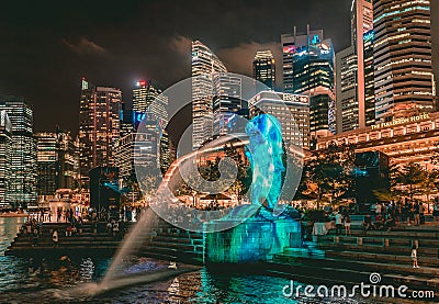 Singapore Modern Metropolis Skyscraper Skyline Editorial Stock Photo