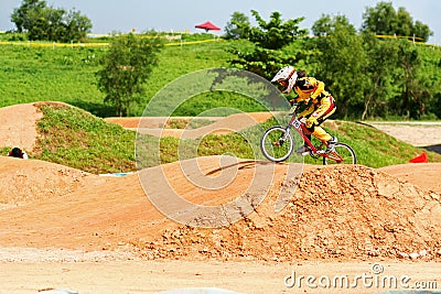 Singapore Mountain Bike Carnival 2010 BMX race Editorial Stock Photo