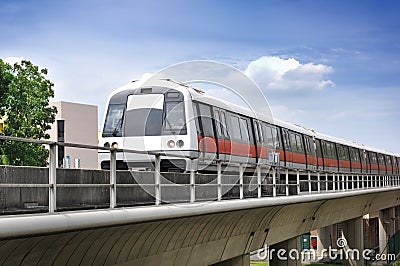 Singapore MRT Train Stock Photo