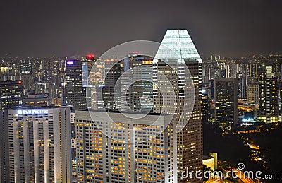 Singapore at night Editorial Stock Photo