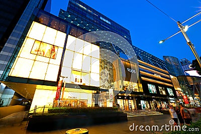 Singapore: Paragon shopping mall Editorial Stock Photo