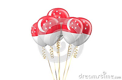 Singapore patriotic balloons holyday concept Stock Photo