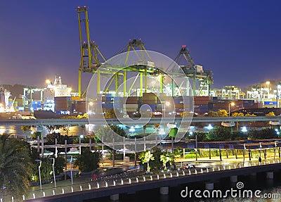 Singapore Port Editorial Stock Photo