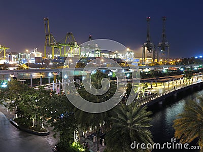 Singapore Port Editorial Stock Photo