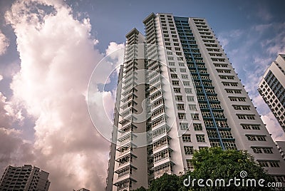 Singapore public residential housing apartment in Bukit Panjang. Stock Photo