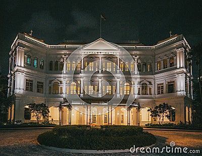 Singapore Raffles Hotel is Asia`s Best Hotel Editorial Stock Photo