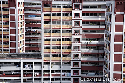 Singapore residential housing estate with apartment blocks in Choa Chu Kang Editorial Stock Photo