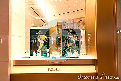 Singapore : Rolex retail store Editorial Stock Photo