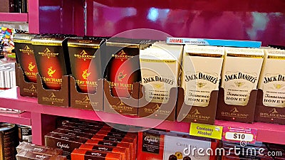 Singapore Sentosa Island Alcohol Chocolate Jack Daniel Brown Whiite Editorial Stock Photo