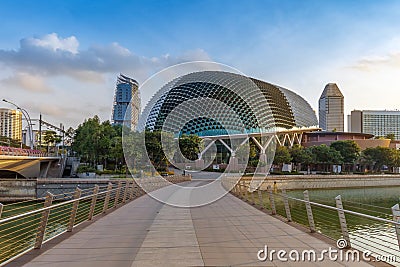 Singapore -September 25 2017 : building Esplanade - Theatres on Editorial Stock Photo