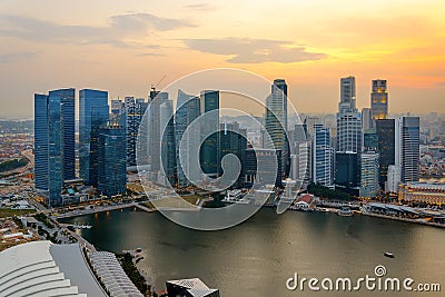 Singapore skycrapers Stock Photo