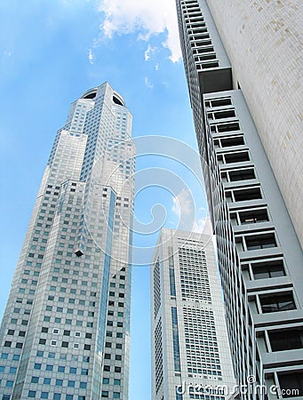 Singapore Skycrapers Stock Photo