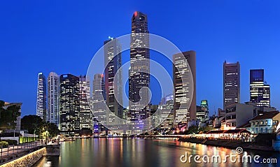 Singapore Skyline Stock Photo