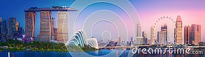 Singapore skyline background Stock Photo