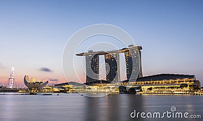 Singapore Skyline. Editorial Stock Photo