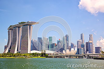 Singapore city skyline Stock Photo
