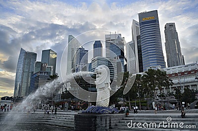 Singapore skyline and river during daytime Editorial Stock Photo