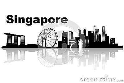 Singapore skyline skyline Vector Illustration