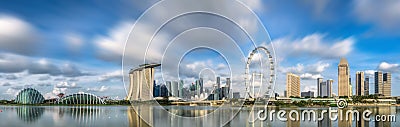 Singapore Skyline and view of Marina Bay Stock Photo