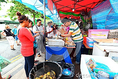 Singapore : Street food Editorial Stock Photo