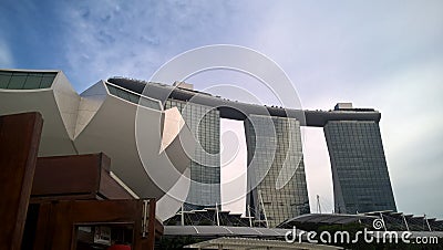 Singapore - a variety of modern architecture and a beautiful view. Editorial Stock Photo