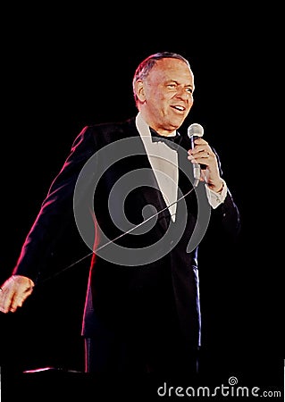 Frank Sinatra at 1982 ChicagoFest Concert Editorial Stock Photo