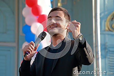 Singer from Chechen Republic at the festival in Pyatigorsk, Russia Editorial Stock Photo