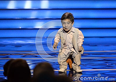 Singer Daniel Pluzhnikov at the ceremony of awarding the winners of the initiative `Hot heart`. Editorial Stock Photo