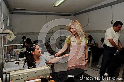 Singer gloria trevi and inmate seamstress Editorial Stock Photo