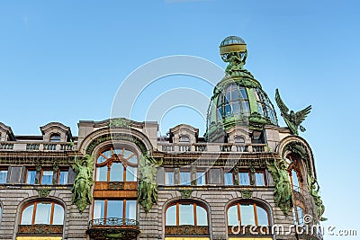 Singer House or Singer Company Buildingon on Nevsky Prospekt. Saint Petersburg, Russia Stock Photo