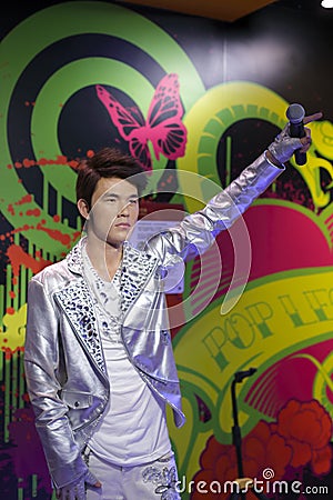 Singer jay chou wax figure Editorial Stock Photo