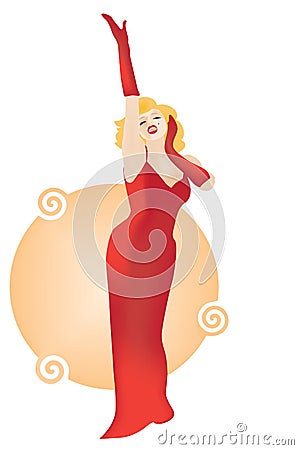 Singer Marlyn Monroe illustration Cartoon Illustration