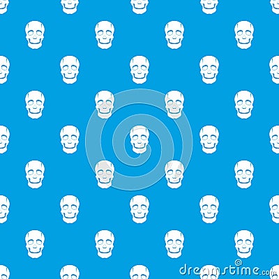 Singer mask pattern seamless blue Vector Illustration