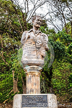 Singer and song writer Ismael Rivera monument in Portobelo, Panama Editorial Stock Photo