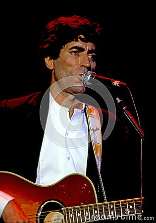 Singer, songwriter and poet Joaquin Sabina from stadiun buenos aires argentina Editorial Stock Photo