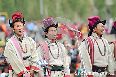 Singers on Festival of Ladakh Heritage Editorial Stock Photo