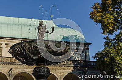 Singing Fountain, Kings Garden, Prague Stock Photo