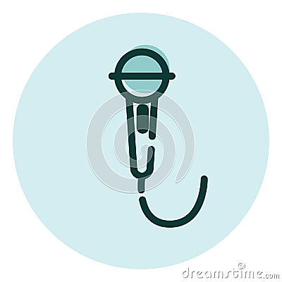 Singing hobby, icon Vector Illustration