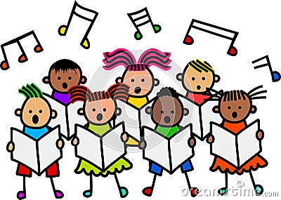 Singing Kids Stock Photo