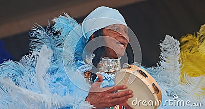 Singing Mardi Gras Indian Editorial Stock Photo