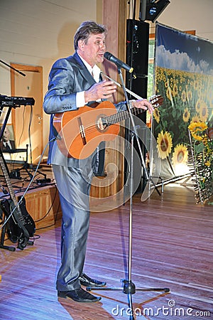 Singing performer, actor, guitarist Alexander Blok Editorial Stock Photo