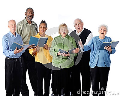 Singing Seniors Stock Photo
