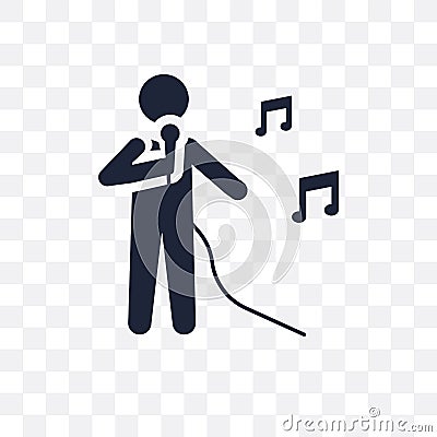 Singing transparent icon. Singing symbol design from Activity an Vector Illustration