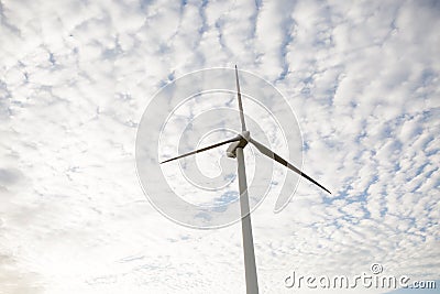 Single alternative energy wind turbine Stock Photo